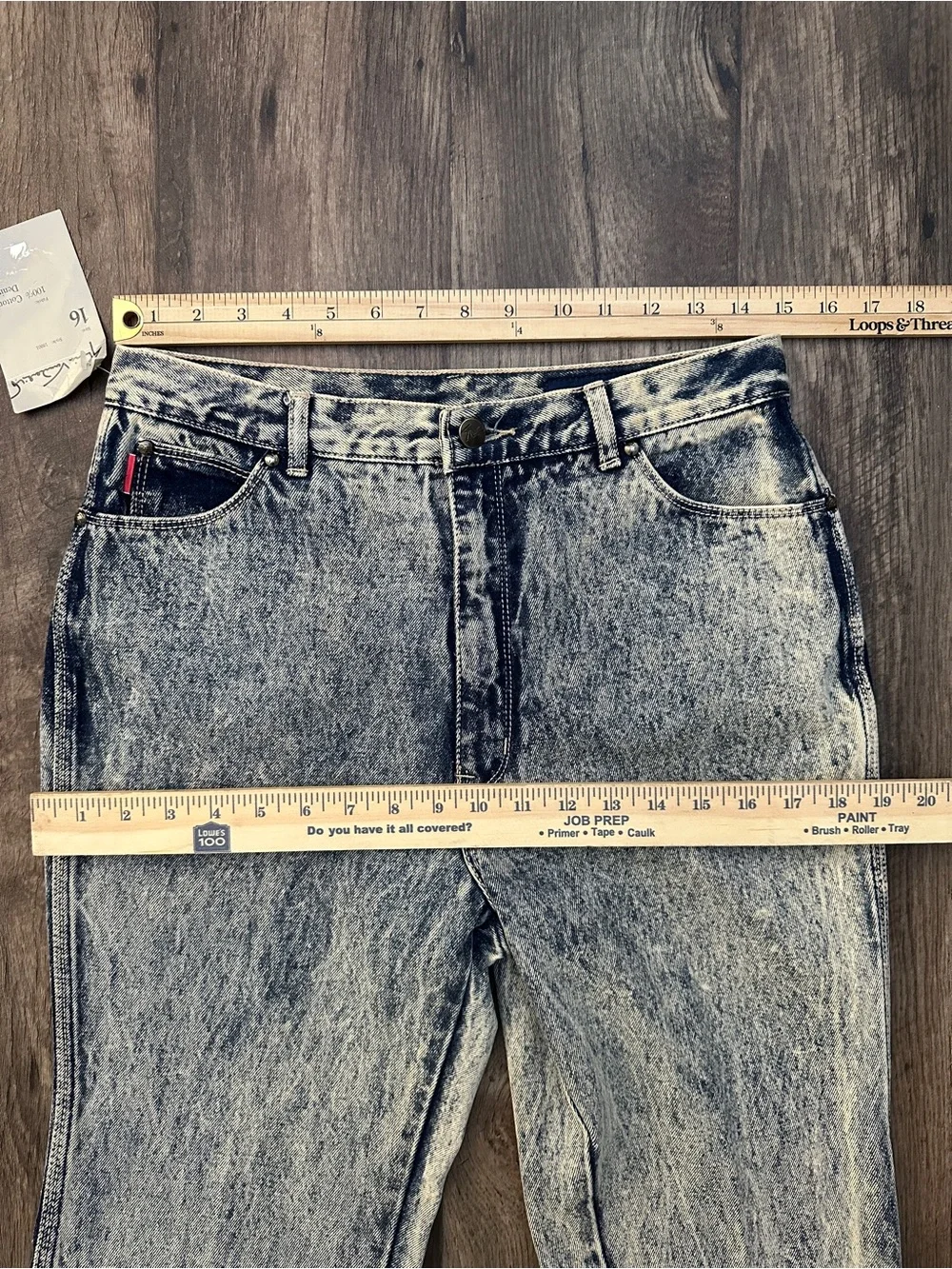 VTG 80s Gloria Vanderbilt Acid Wash Jeans Deadstock High Waist Size 16